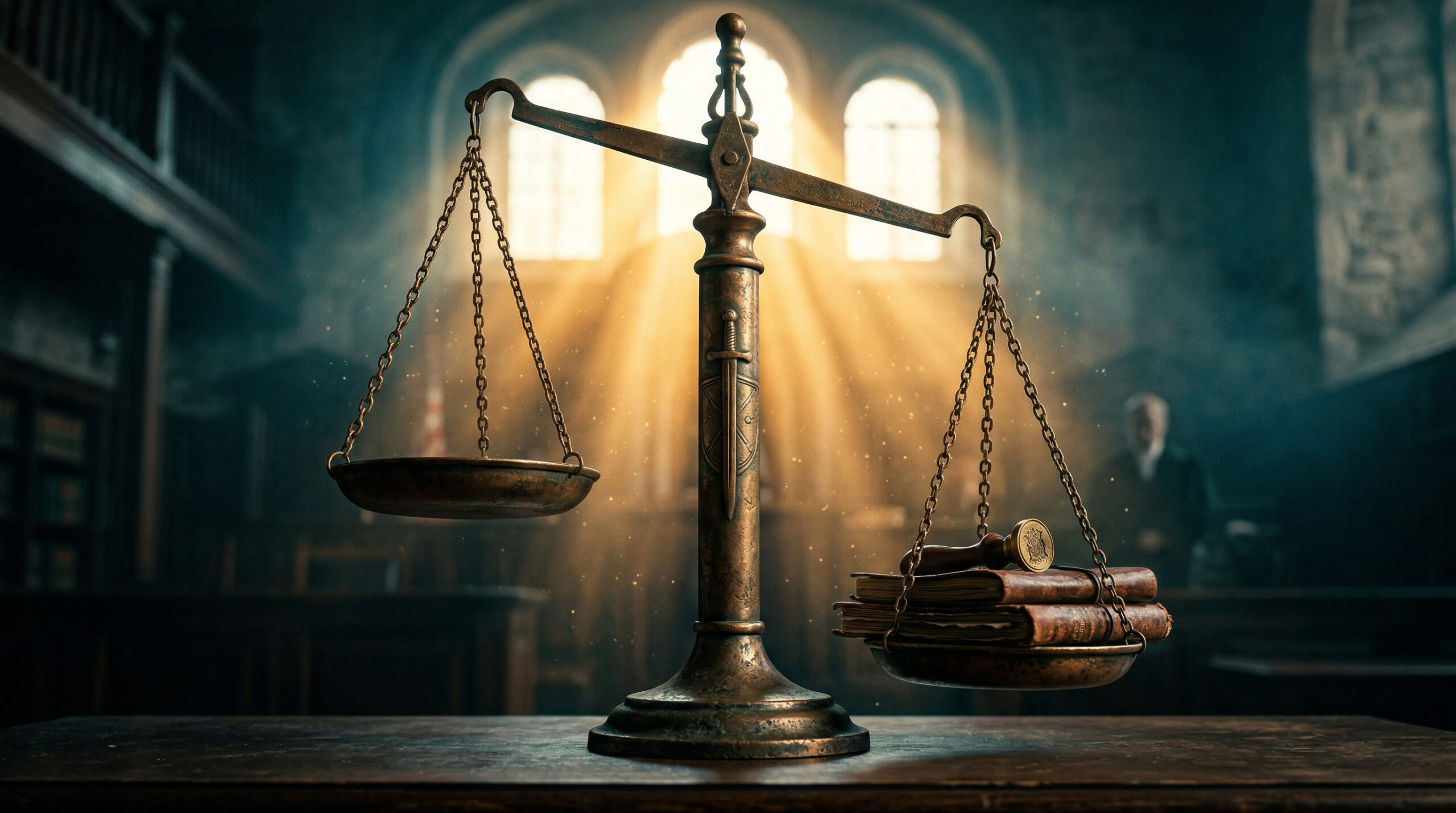 Scales of justice symbolizing the appellate reversal in Batterbee v. Roderick, a Florida adverse possession case decided by the Second District Court of Appeal