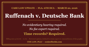 Ruffenach v. Deutsche Bank attorney fees opinion